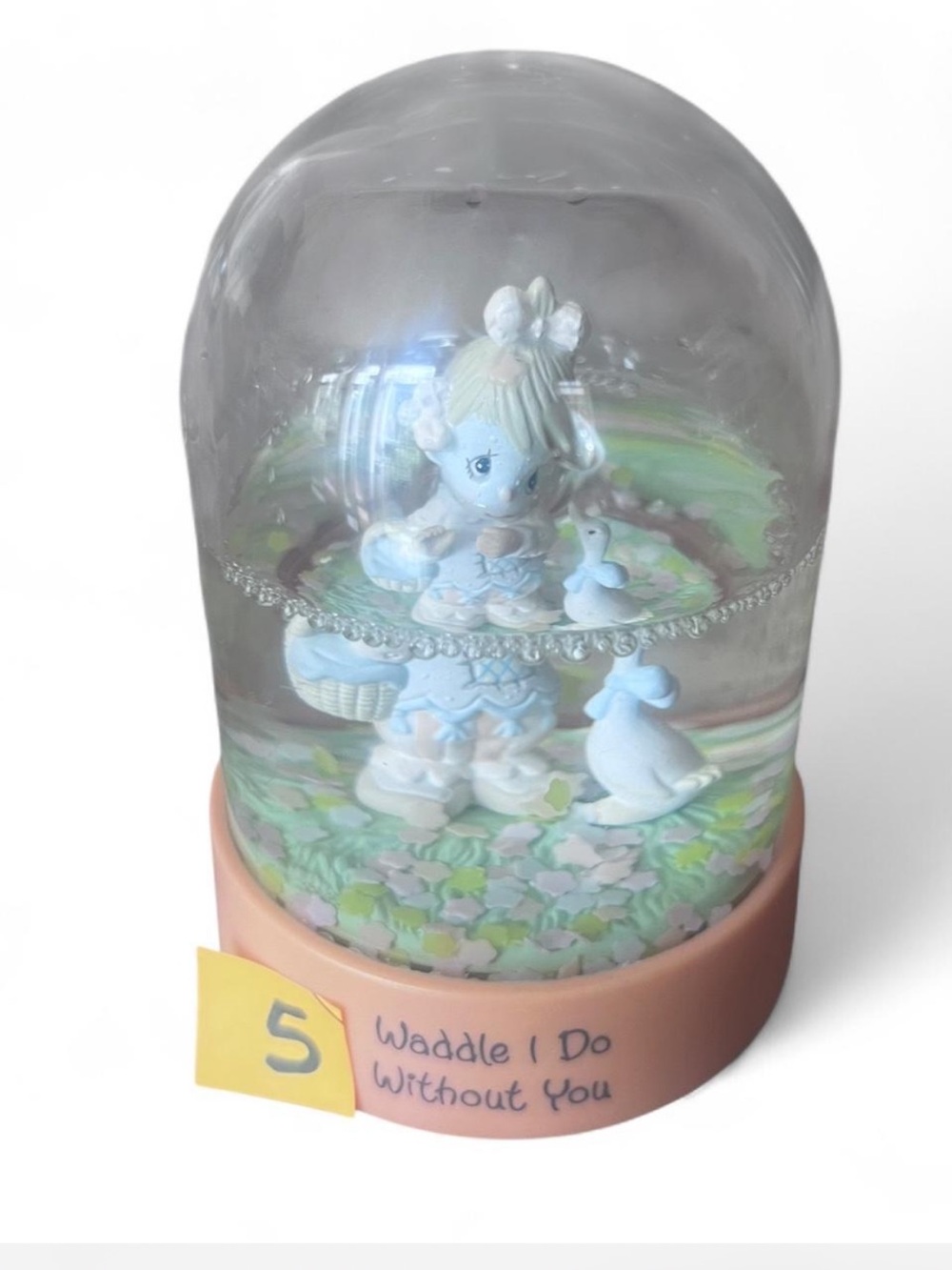 Vintage Precious Moments Snow Globe ‘waddle I do without you’